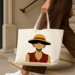 The "Luffy Serious Mode" One Piece | Premium Off-White Canvas Tote bag - Image 4