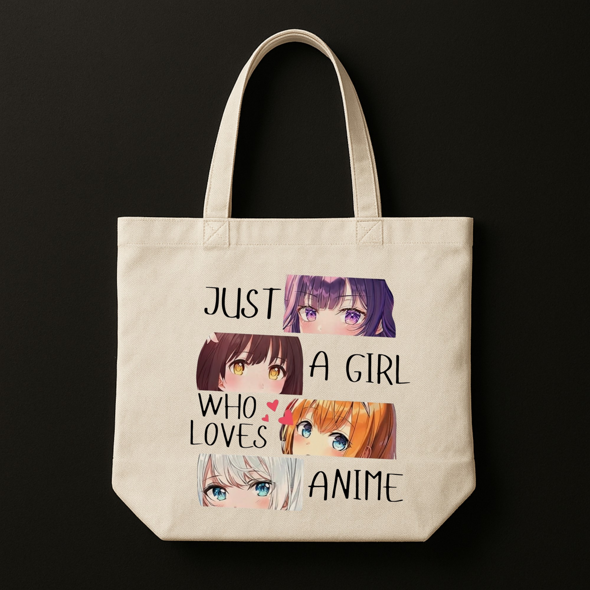 3 The "Just A Girl Who Loves Anime" Otaku | Premium Off-White Canvas Tote bag - Image 1