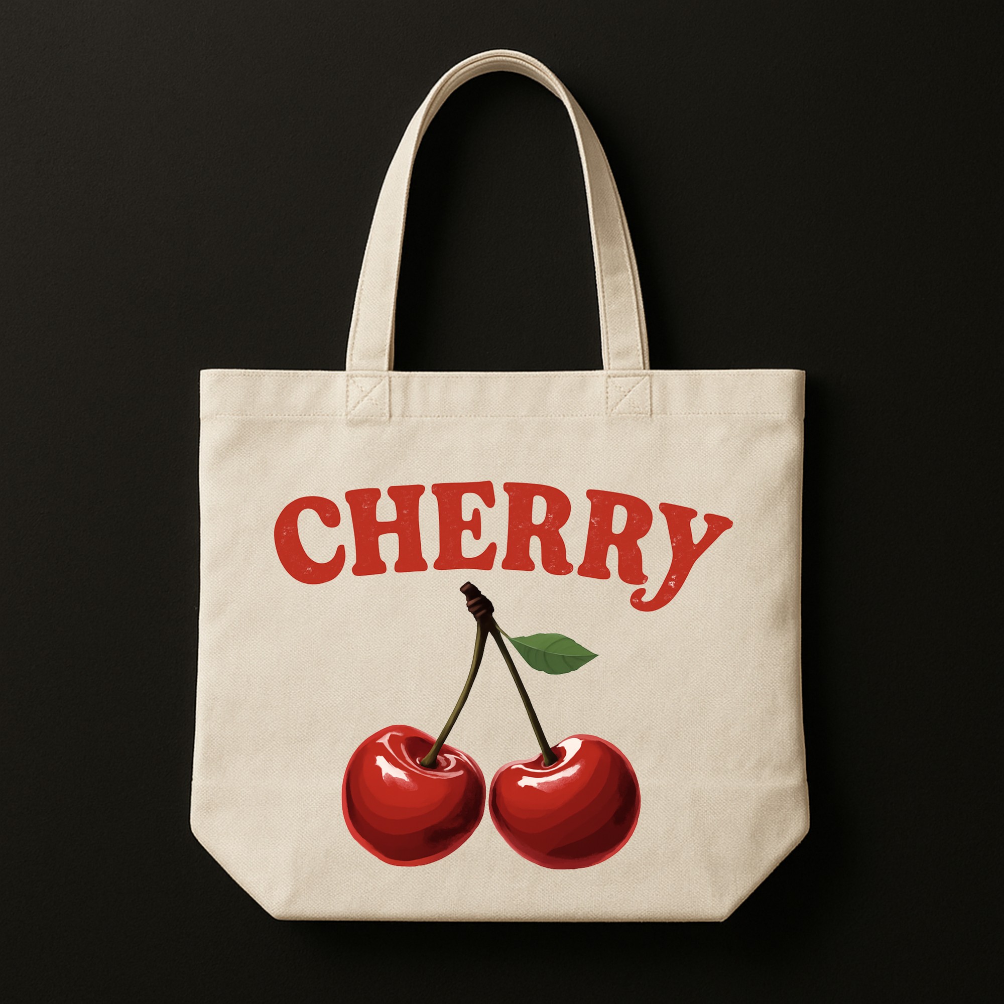 43 The "Cherry on Top" Vanilla Edition | Premium Off-White Canvas Tote bag - Image 1
